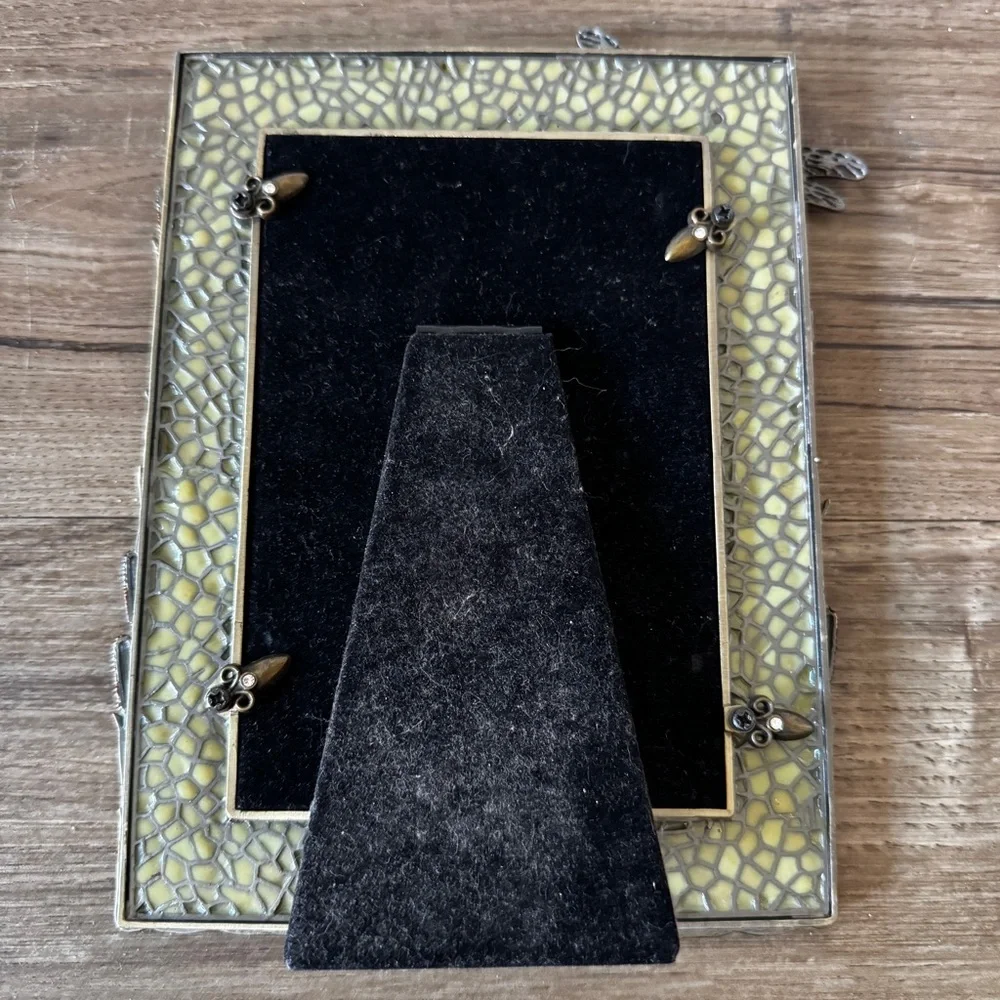 embellished picture frame dragon fly grass detail gems 5x7